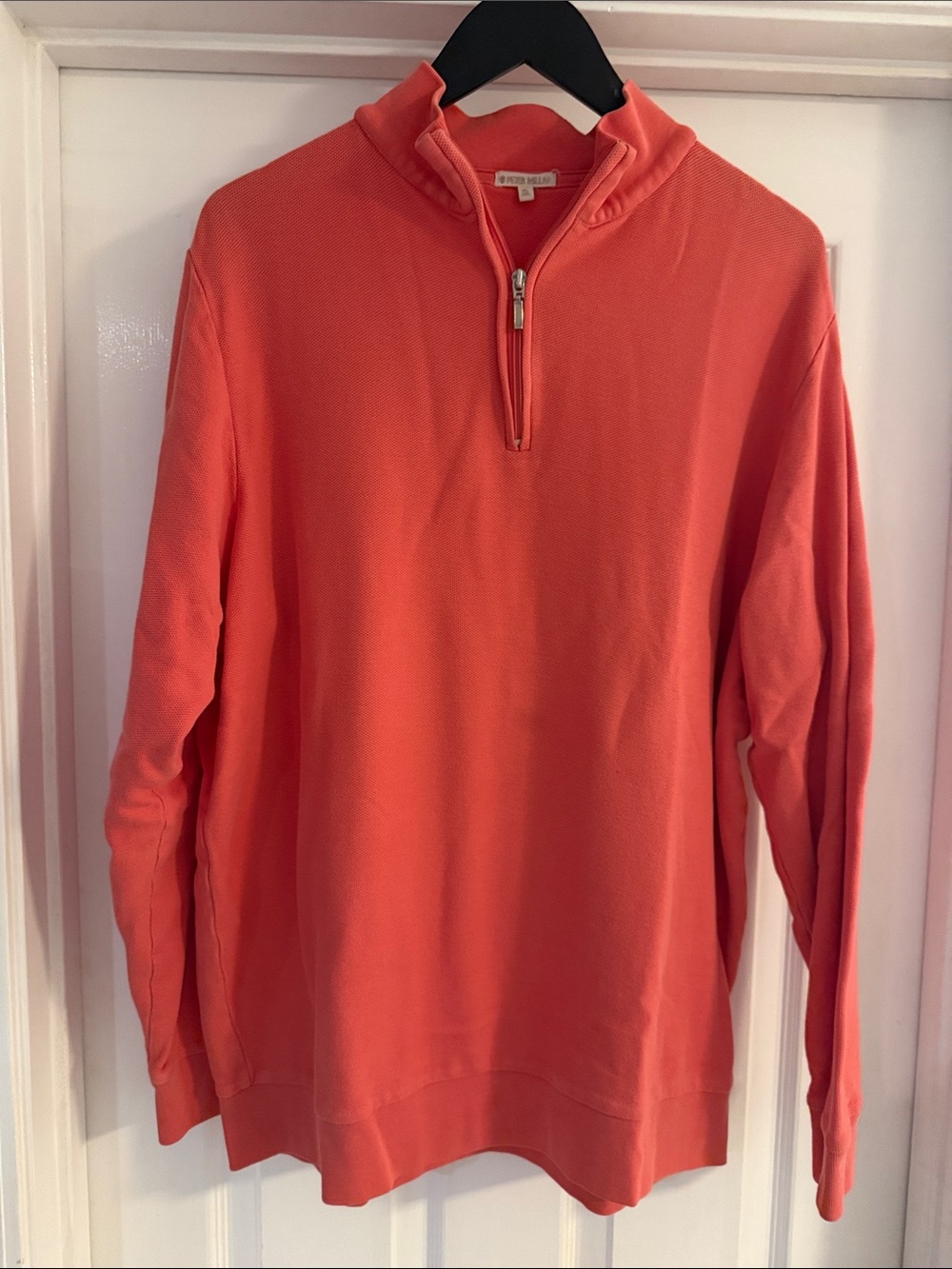 Peter Millar Coral Half-Zip Sweater